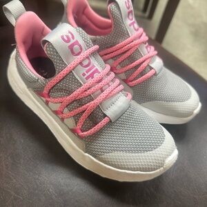 Adidas Gray and Pink Sneakers with Breathable Mesh